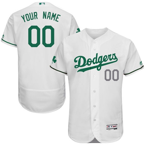 Men's Majestic Los Angeles Dodgers Customized White Celtic Flexbase Authentic Collection MLB Jersey