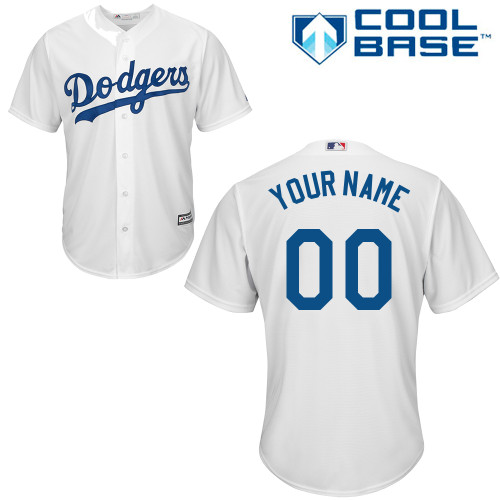 Youth Majestic Los Angeles Dodgers Customized Authentic White Home Cool Base MLB Jersey