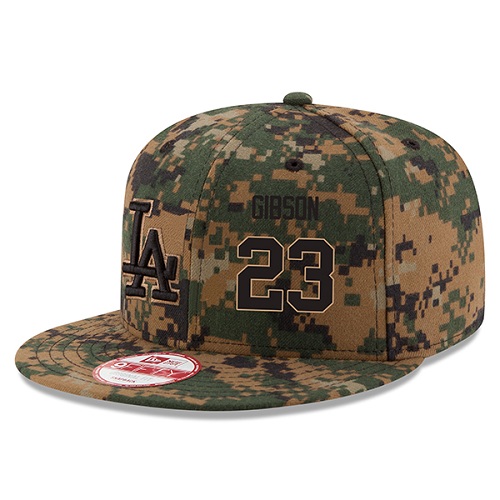 MLB Men's Los Angeles Dodgers #23 Kirk Gibson New Era Digital Camo 2016 Memorial Day 9FIFTY Snapback Adjustable Hat