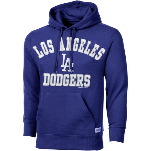 MLB L.A. Dodgers Stitches Fastball Fleece Pullover Hoodie - Navy Blue