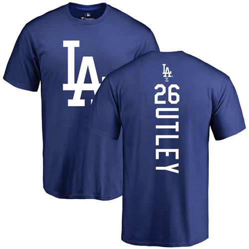 MLB Nike Los Angeles Dodgers #26 Chase Utley Royal Blue Backer T-Shirt