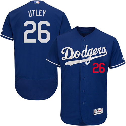 Men's Majestic Los Angeles Dodgers #26 Chase Utley Royal Blue Flexbase Authentic Collection MLB Jersey