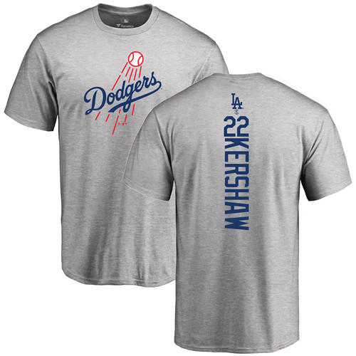 MLB Nike Los Angeles Dodgers #22 Clayton Kershaw Ash Backer T-Shirt