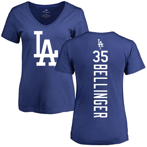 MLB Women's Nike Los Angeles Dodgers #35 Cody Bellinger Royal Blue Backer T-Shirt