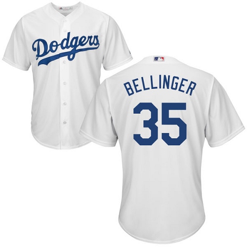 Youth Majestic Los Angeles Dodgers #35 Cody Bellinger Authentic White Home Cool Base MLB Jersey