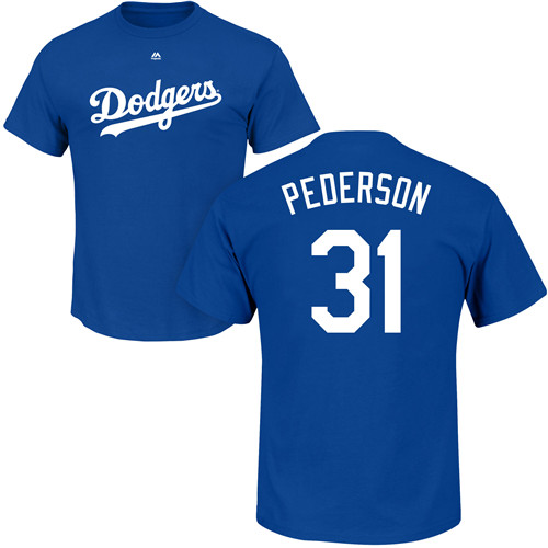 MLB Nike Los Angeles Dodgers #31 Joc Pederson Royal Blue Name & Number T-Shirt