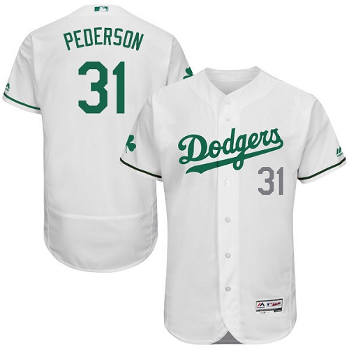 Men's Majestic Los Angeles Dodgers #31 Joc Pederson White Celtic Flexbase Authentic Collection MLB Jersey