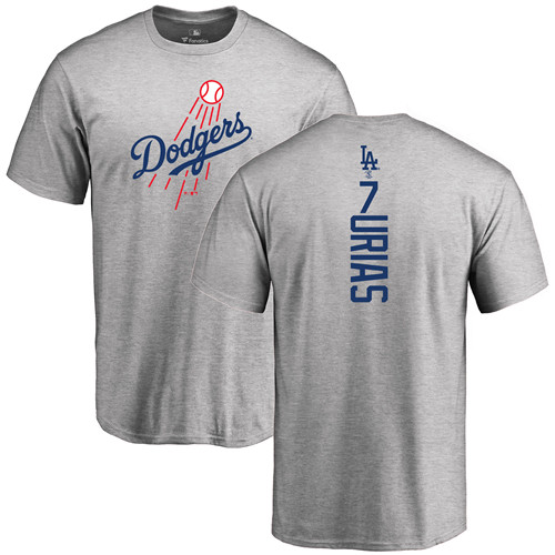 MLB Nike Los Angeles Dodgers #7 Julio Urias Ash Backer T-Shirt