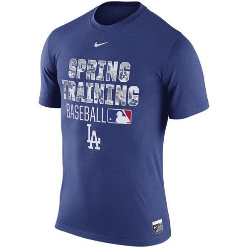 MLB L.A. Dodgers Nike 2016 Authentic Collection Legend Team Issue Spring Training Performance T-Shirt - Royal