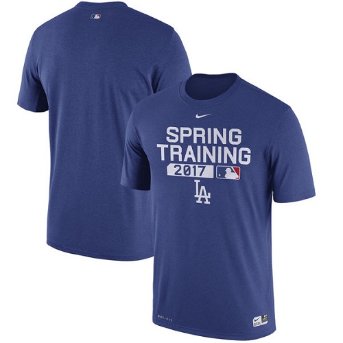 MLB Los Angeles Dodgers Nike 2017 Spring Training Authentic Collection Legend Team Issue Performance T-Shirt - Royal
