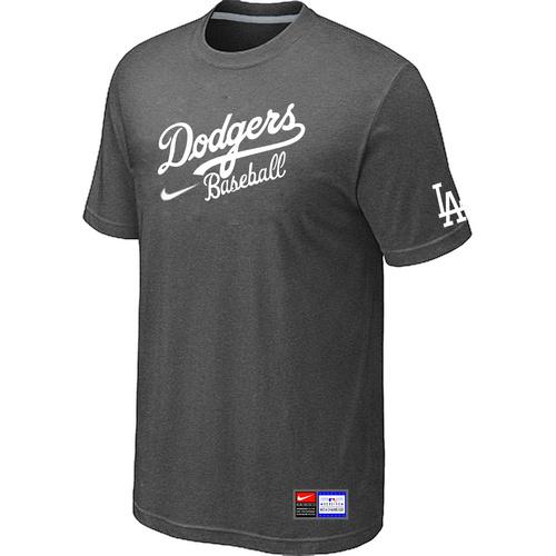 MLB Men's Los Angeles Dodgers Nike Practice T-Shirt - Dark Grey