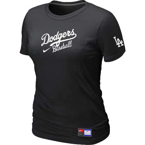 MLB Women's Los Angeles Dodgers Nike Practice T-Shirt - Black